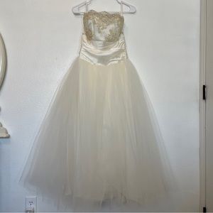 Jessica McClintock for Gunne Sax sz 7/8 ivory strapless Wedding Dress